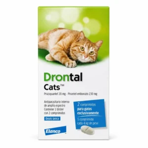 drontal cats antiparasitario gatos 2 comprimidos frente