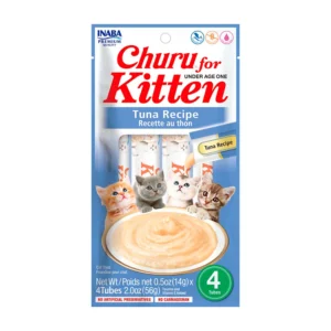 churu kitten snack para gatitos sabor atÚn 4 tubos x 14g
