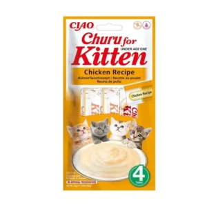 churu kitten snack para gatitos sabor atÚn 4 tubos x 14g