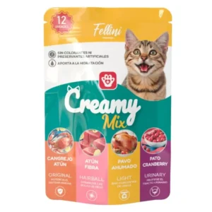 fellini creamy mix para gatos sabor variedades 12 unidades