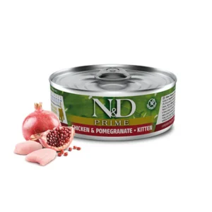 alimento húmedo n&d prime pollo y granada kitten 70g