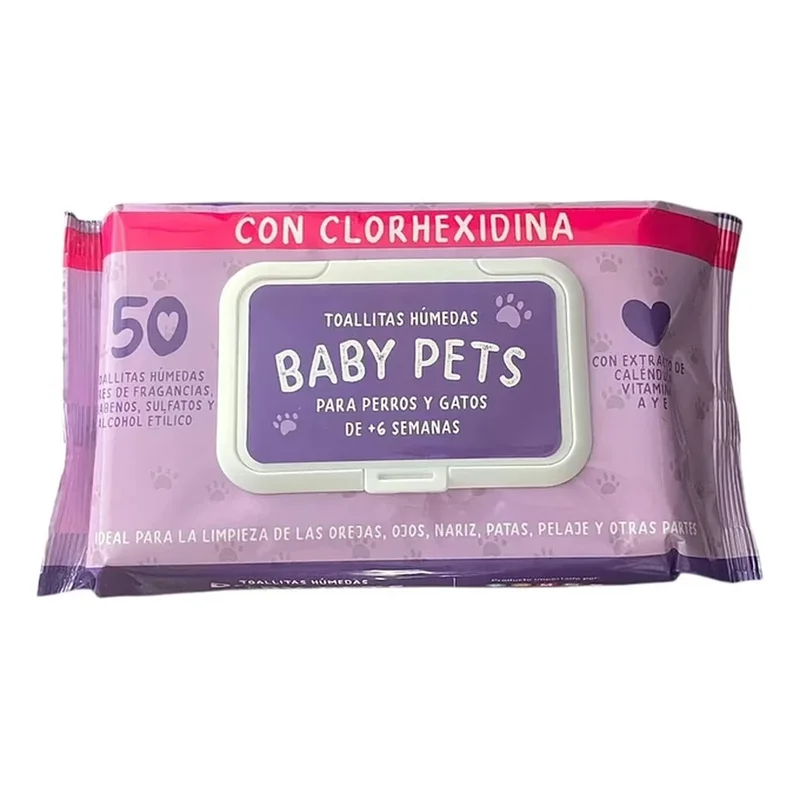 baby pets toallas húmedas con clorexhidina baby pets toallas húmedas con clorexhidina