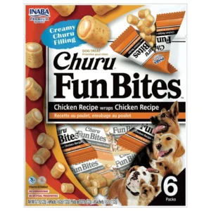 CHURU FUN BITES PARA PERROS SABOR POLLO 22G X 6 (132G)