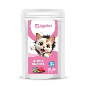 amalia's pouch sabor atÚn y sardina para gatos 85g