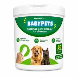 baby pets toallitas para limpiar los dientes 50 un