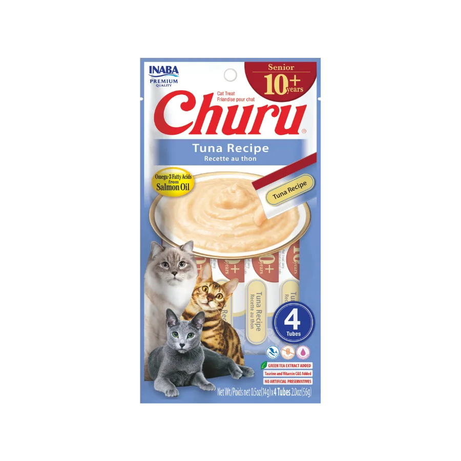 churu para gatos senior (+10) sabor salmÓn 14gr x 4 tubos churu para gatos senior (+10) sabor salmÓn 14gr x 4 tubos