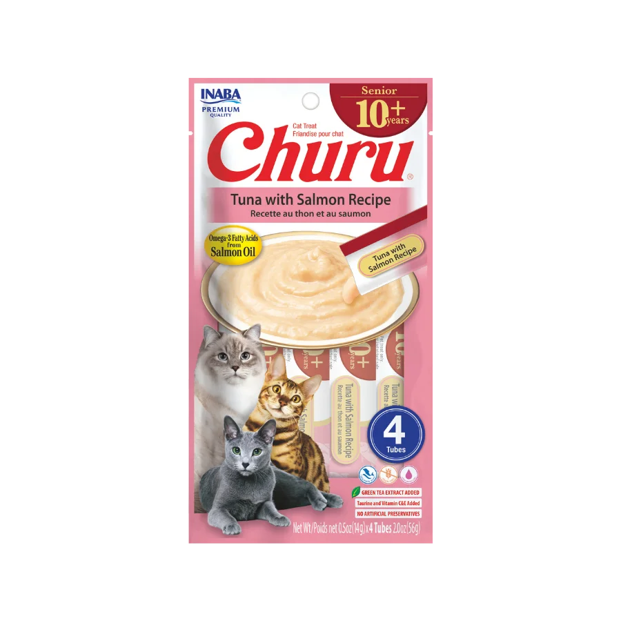 churu para gatos senior (+10) sabor atÚn con salmÓn 14gr x 4 tubos churu para gatos senior (+10) sabor atÚn con salmÓn 14gr x 4 tubos
