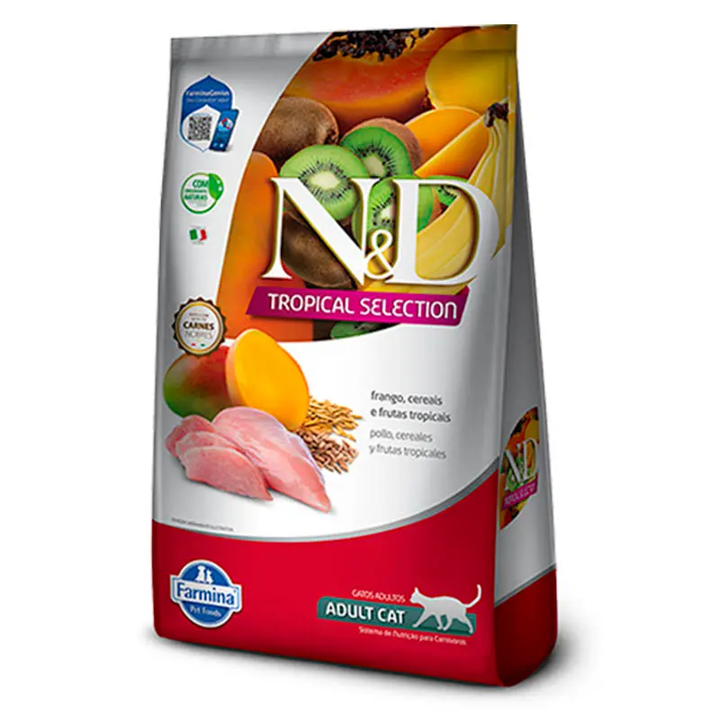 n&d tropical alimento para gato adulto 1.5kg n&d tropical alimento para gato adulto 1.5kg