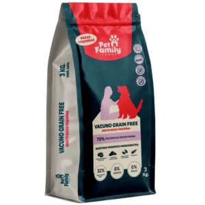 alimento perro libre de granos pet family 3 kg