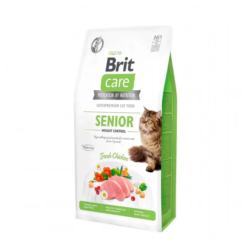 brit care alimento para gatos senior control de peso 2kg brit care alimento para gatos senior control de peso 2kg